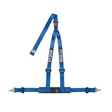 Load image into Gallery viewer, SPARCO Street Double Release Buckles Harness 2" 3 Points - Blue / Red / Black - Blue Alternate Image