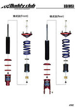 Load image into Gallery viewer, 1140.00 Buddy Club Coilovers Kit Honda Civic EG/EK [Sport Spec Damper] (92-00) BC02-SSHEG - Redline360 Alternate Image