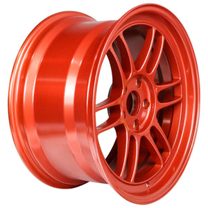 353.79 Enkei RPF1 Wheels (18x9.5) [Orange +38mm Offset] 5x114.3 - Redline360