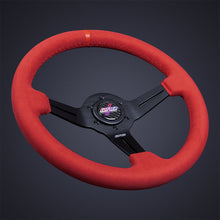 Load image into Gallery viewer, 154.95 DND Full Color Alcantara Race Steering Wheel (50mm Deep, 350mm) 6 Bolt - Redline360 Alternate Image