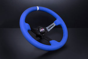 154.95 DND Full Color Alcantara Race Steering Wheel (75mm Deep, 350mm) 6 Bolt - Redline360