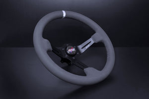 154.95 DND Full Color Alcantara Race Steering Wheel (75mm Deep, 350mm) 6 Bolt - Redline360