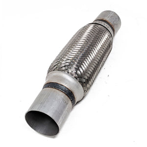 39.99 Rev9 Stainless Steel Flex Section (2" x 8" x 12") Flex Pipe Exhaust Coupling with Mild Steel Ends - Redline360