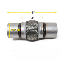 Load image into Gallery viewer, Rev9 Stainless Steel Flex Section (2.5"x4"x8") Flex Pipe Exhaust Coupling with Mild Steel Ends - Default Title Alternate Image