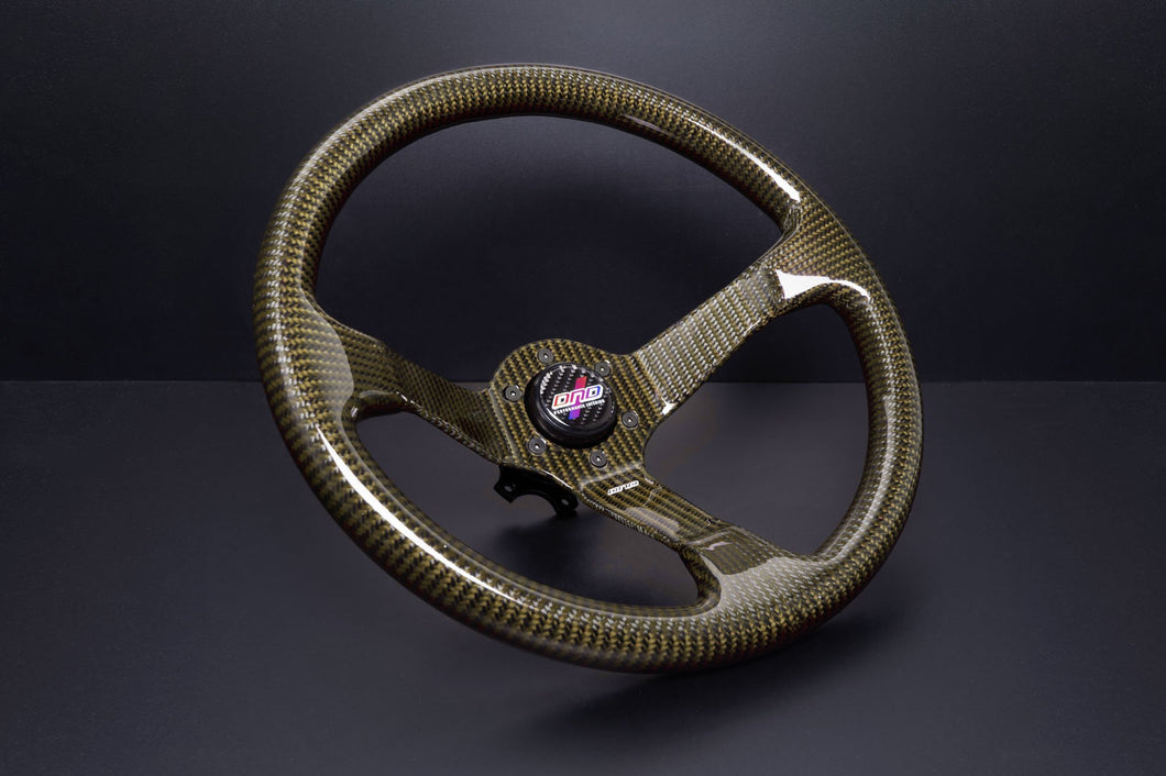 384.95 DND Full Carbon Kevlar Steering Wheel (89mm Deep, 350mm) 6 Bolt - Redline360