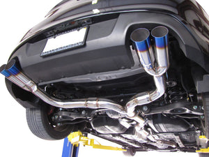 799.95 ISR Exhaust Hyundai Genesis V6 (09-18) Muffler Delete w/ Burnt Blue Quad Tip - Redline360