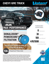 Load image into Gallery viewer, Volant Closed Box Air Intake Cadillac Escalade EXT 6.0L V8 (01-06) PowerCore / Oiled / DryTech Air Filter - Oiled Air Filter Alternate Image
