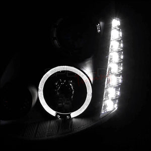 249.95 Spec-D Projector Headlights Infiniti G35 Sedan (2005-2006) Halo w/ LED Strip - Black or Chrome - Redline360