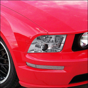 169.95 Spec-D Projector Headlights Ford Mustang (05-09) w/ Halo & LED Strip - Black or Chrome - Redline360