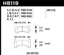 Load image into Gallery viewer, 91.35 Hawk HPS Brake Pads Chevy S10 (82-84) S10 Blazer (83-84) Front Pads - HB119F.594 - Redline360 Alternate Image