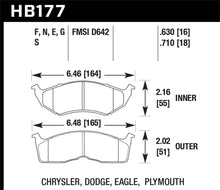 Load image into Gallery viewer, 96.59 Hawk HPS Brake Pads Plymouth Voyager (1996-2000) Front Pads - HB177F.710 - Redline360 Alternate Image