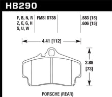 Load image into Gallery viewer, 146.76 Hawk HPS Brake Pads Porsche Cayman S (2006-2012) Rear Pads - HB290F.583 - Redline360 Alternate Image