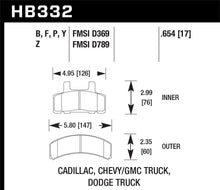 Load image into Gallery viewer, 83.86 Hawk HPS Brake Pads Chevy C/K Series (1988-1999) Front Pads - HB332F.654 - Redline360 Alternate Image