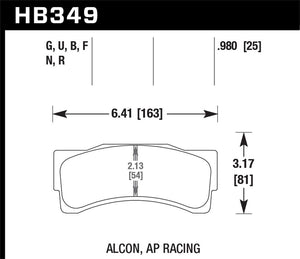 181.20 Hawk HPS Brake Pads BMW M235i Racing (2014-2016) Front Pads - HB349F.980 - Redline360