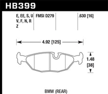 Load image into Gallery viewer, 98.09 Hawk HPS Brake Pads BMW 635CSi (1985-1988) Rear Pads - HB399F.630 - Redline360 Alternate Image