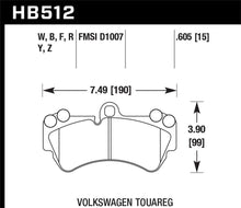 Load image into Gallery viewer, 153.50 Hawk HPS Brake Pads Porsche Cayenne (2003-2010) Front Pads - HB512F.605 - Redline360 Alternate Image