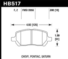 Load image into Gallery viewer, 108.57 Hawk HPS Brake Pads Pontiac G5 (2007-2010) Front Pads - HB517F.690 - Redline360 Alternate Image