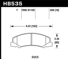 Load image into Gallery viewer, 100.33 Hawk HPS Brake Pads Chevy Impala (2006-2016) Front Pads - HB535F.638 - Redline360 Alternate Image