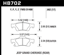 Load image into Gallery viewer, 104.08 Hawk HPS Brake Pads Dodge	Durango (2020) Rear Pads - HB702F.662 - Redline360 Alternate Image