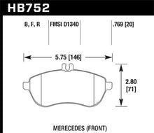 Load image into Gallery viewer, 111.56 Hawk HPS Brake Pads Mercedes C300 (2008-2012) Front Pads - HB752F.769 - Redline360 Alternate Image