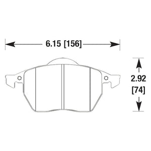 127.65 Hawk HPS Brake Pads Audi A4 (96-99) A4 Quattro (96-98) [Front] w/ or w/o Sensor - Redline360