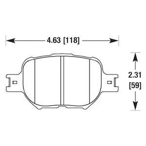 90.99 Hawk HPS Brake Pads Toyota MR2 Spyder 1.8L [Front] (2002-2005) HB493F.650 - Redline360