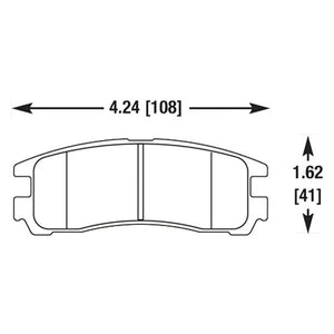 112.59 Hawk HPS Brake Pads Subaru Legacy [Rear] (00-09) HB367F.585 - Redline360