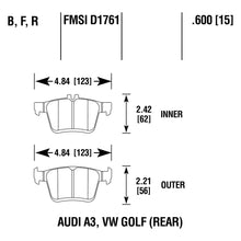 Load image into Gallery viewer, 97.92 Hawk HPS Brake Pads Audi RS3 (17-18) S3 (15-17) [Rear] HB789F.600 - Redline360 Alternate Image