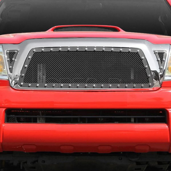 134.95 Spec-D Mesh Grille Insert Toyota Tacoma (2005-2010) Rivet Style Stainless Steel - Redline360