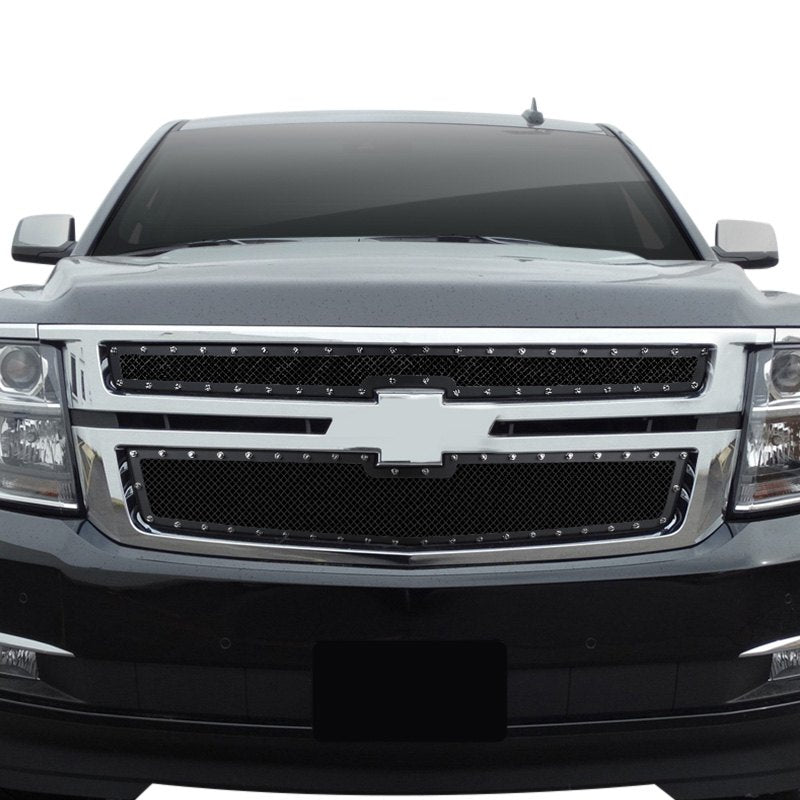 Spec-D Grill Insert Chevy Suburban (15-18) Tahoe (15-16) Mesh Black Ri ...