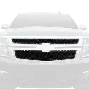 182.00 Spec-D Grill Insert Chevy Suburban (15-18) Tahoe (15-16) Mesh Black Rivet Style - Redline360