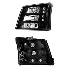 Load image into Gallery viewer, Spyder LED Crystal Headlights Chevy Silverado 1500/2500/3500 (03-06) Black / Chrome / Smoke - Black Alternate Image