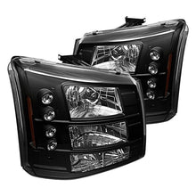 Load image into Gallery viewer, Spyder LED Crystal Headlights Chevy Silverado 1500/2500/3500 (03-06) Black / Chrome / Smoke - Black Alternate Image