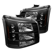 Load image into Gallery viewer, Spyder LED Crystal Headlights Chevy Silverado 1500HD (03-07) 2500HD (03-06) Black / Chrome / Smoke - Black Alternate Image