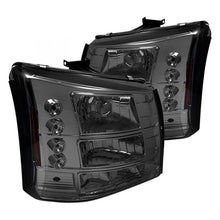 Load image into Gallery viewer, Spyder LED Crystal Headlights Chevy Silverado 1500/2500/3500 (03-06) Black / Chrome / Smoke - Smoke Alternate Image
