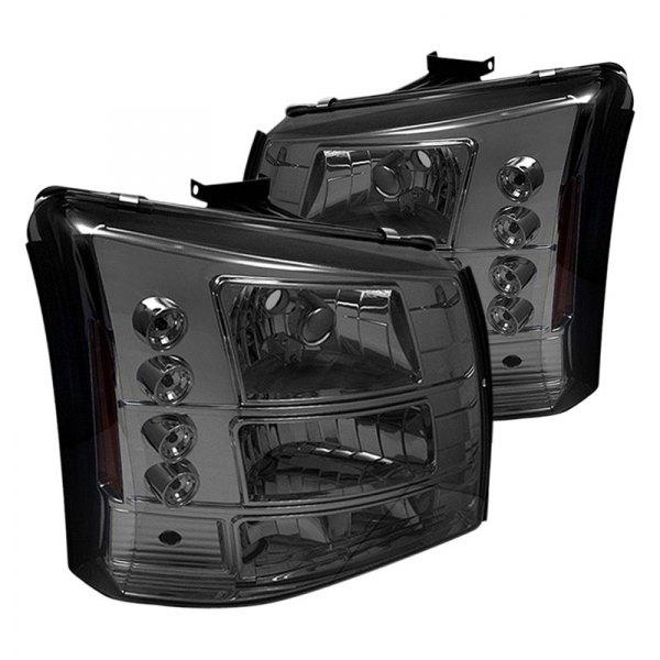 Pair Black Headlights W/ Bumper Light For 2003-06 Chevrolet Silverado 1500 2500 - Foto 5
