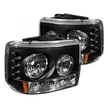 Load image into Gallery viewer, 289.36 Spyder LED Crystal Headlights Chevy Suburban 1500/2500 (00-06) [W/ Bumper Lights] Black / Chrome / Smoke - Redline360 Alternate Image