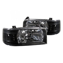 Load image into Gallery viewer, Spyder 1PC LED Crystal Headlights Ford F150 (1992-1996) Black / Smoke / Chrome - Black Alternate Image