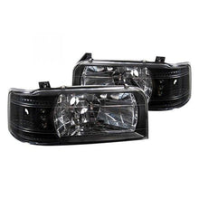 Load image into Gallery viewer, Spyder LED Crystal Headlights Ford Bronco (1992-1996) 1 Piece Black / Smoke / Chrome - Black Alternate Image