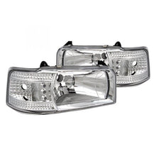 Load image into Gallery viewer, Spyder 1PC LED Crystal Headlights Ford F150 (1992-1996) Black / Smoke / Chrome - Chrome Alternate Image