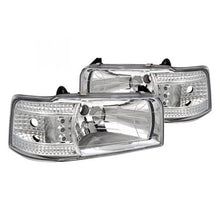 Load image into Gallery viewer, Spyder LED Crystal Headlights Ford Bronco (1992-1996) 1 Piece Black / Smoke / Chrome - Chrome Alternate Image