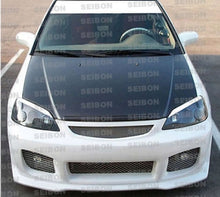 Load image into Gallery viewer, 697.00 SEIBON Carbon Fiber Hood Honda Civic EM2 (2001-2003) OEM Style - Redline360 Alternate Image