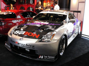 849.00 SEIBON Carbon Fiber Hood Nissan 350Z (2003-2006) OEM or Vented GT/TS/TSII/VT Style - Redline360