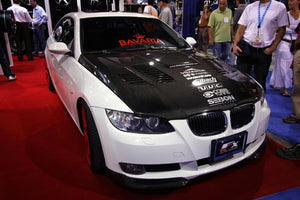 896.00 SEIBON Carbon Fiber Hood BMW 328i 335i E92 (07-10) BM/GTR Vents/OEM Style - Redline360