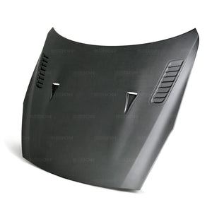 1870.00 SEIBON Carbon Fiber Hood Nissan GT-R R35 (09-16) DS/DV/ES/GT/GTII/OE/MS/VSII Style - Redline360