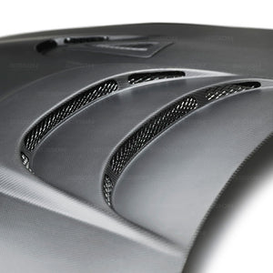 1870.00 SEIBON Carbon Fiber Hood Nissan GT-R R35 (09-16) DS/DV/ES/GT/GTII/OE/MS/VSII Style - Redline360