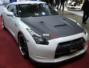 1870.00 SEIBON Carbon Fiber Hood Nissan GT-R R35 (09-16) DS/DV/ES/GT/GTII/OE/MS/VSII Style - Redline360