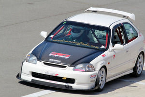 816.00 SEIBON Carbon Fiber Hood Honda Civic EK (1996-1997-1998) OEM or TS Style - Redline360