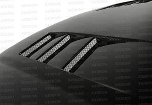 816.00 SEIBON Carbon Fiber Hood Honda Civic EK EM1 (1999-2000) OEM or TS Style - Redline360