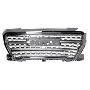 395.00 Spec-D Grill GMC Sierra 1500 (2019-2020) [ABS Mesh] Chrome / Matte Black / Glossy Black - Redline360